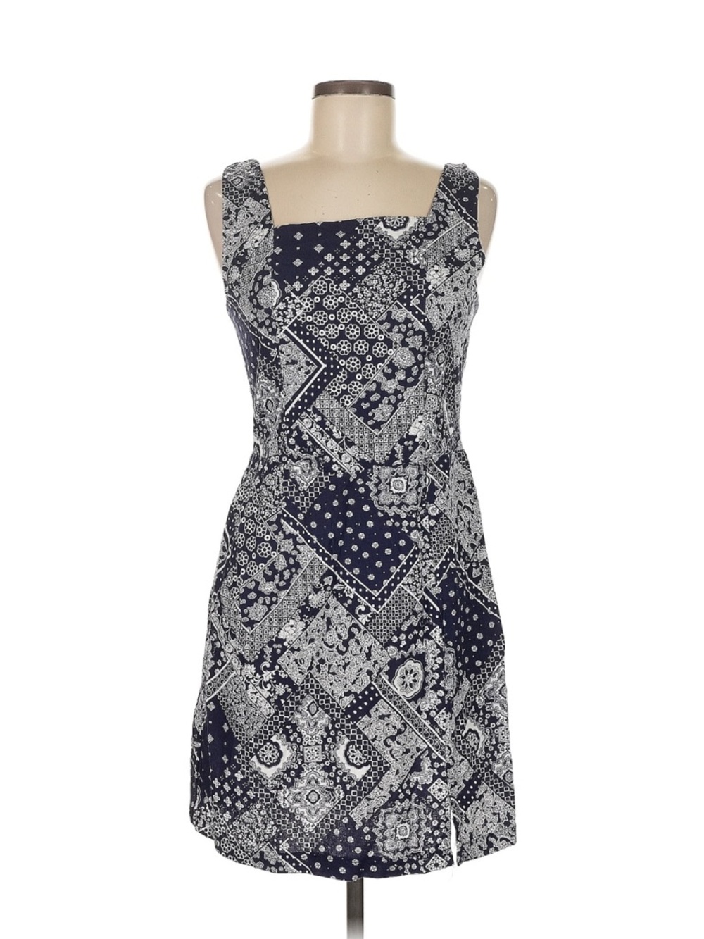 Monteau Navy and White Floral Mini Dress